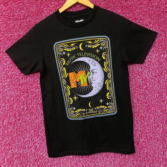 MTV Music Television Tarot Card Crescent Moon T-Shirt Small - Picture 2 of 4